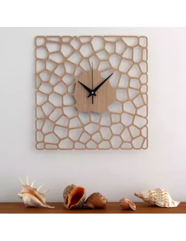 Horloge bois Design - Pebbles - 43cm
