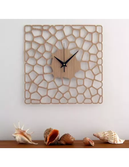 Horloge bois Design - Pebbles - 43cm