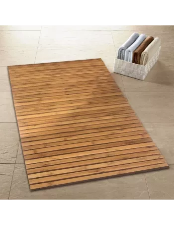 Caillebotis Salle de Bain Bambus XL 60x115 - Kleine Wolke