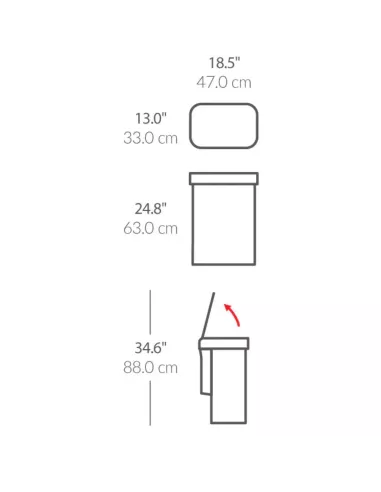Poubelle Automatique Inox Brossé 58L - Simplehuman