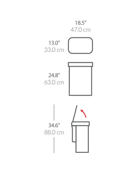 Poubelle Automatique Inox Brossé 58L - Simplehuman