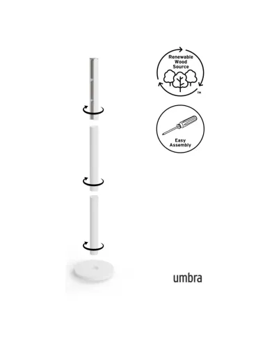 Porte manteaux sur pied - 9 crochets escamotables - Flapper Blanc - Umbra