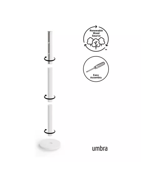 Porte manteaux sur pied - 9 crochets escamotables - Flapper Blanc - Umbra