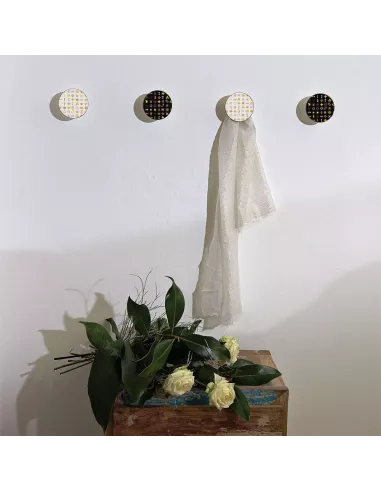 Patère murale Design Art Up Karim - Coloris Noir