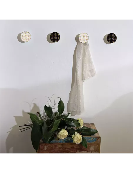 Patère murale Design Art Up Karim - Coloris Noir