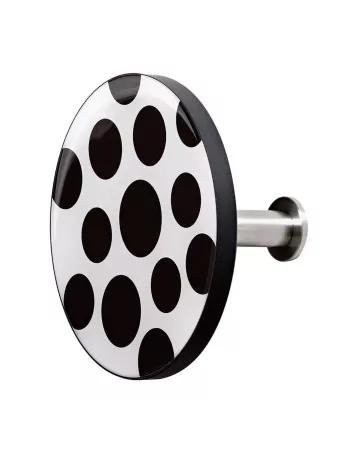 Patère murale Art Up Resine Pop - Coloris Blanc et Noir