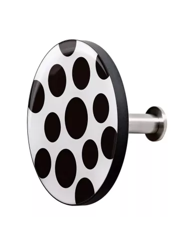 Patère murale Art Up Resine Pop - Coloris Blanc et Noir