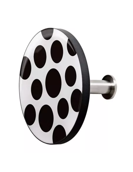 Patère murale Art Up Resine Pop - Coloris Blanc et Noir