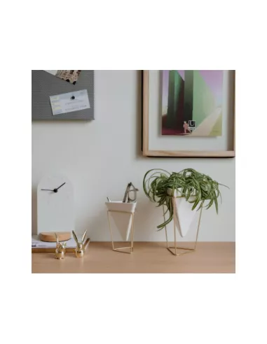 Pot de Fleur de table ou Vide poche à poser - Trigg - Céramique Blanche - Lot de 2