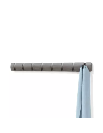 Porte manteau mural - Flip 8 Crochets - Gris / Etain Umbra
