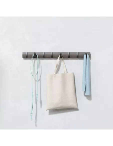Porte manteau mural - Flip 8 Crochets - Gris / Etain Umbra