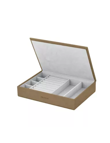 Boîte à bijoux - Sahla M en Suédine - Coloris Indian Tan