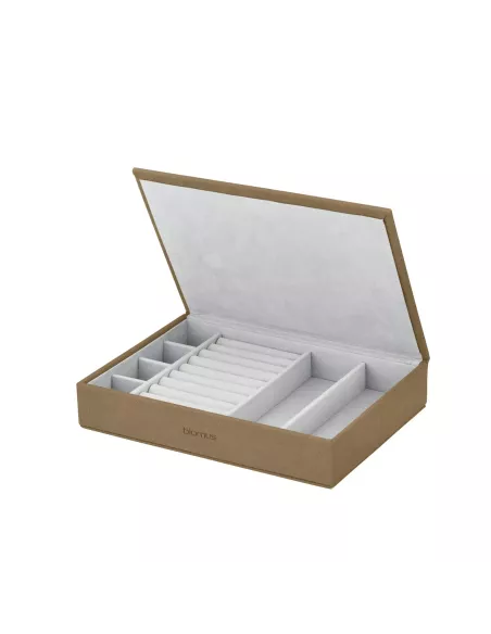 Boîte à bijoux - Sahla M en Suédine - Coloris Indian Tan