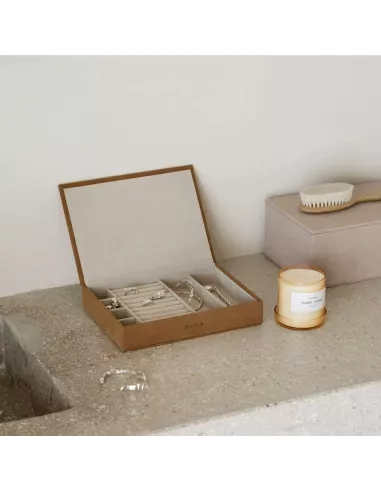 Boîte à bijoux - Sahla M en Suédine - Coloris Indian Tan