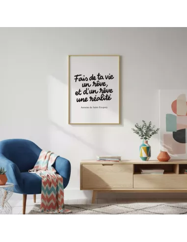 Fais de ta vie un rêve - Affiche vintage 30x40cm - Derrière La Porte
