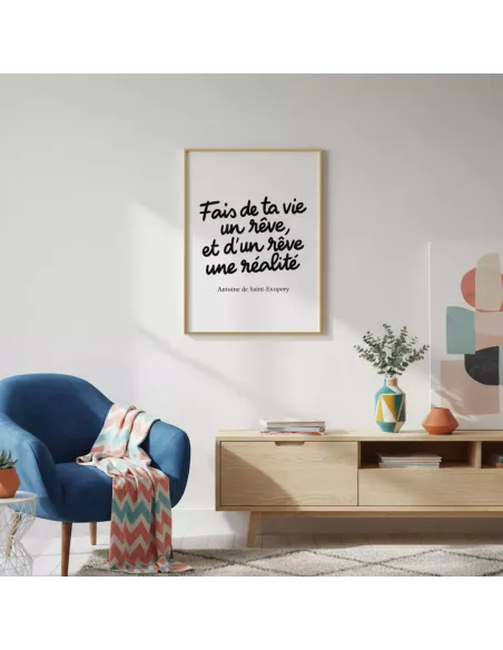 Fais de ta vie un rêve - Affiche vintage 30x40cm - Derrière La Porte