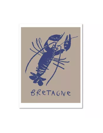 Bretagne Homard - Affiche vintage 30x40cm - Derrière La Porte