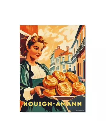 Affiche décoration murale "Kouign-Amann" - 30x40cm - Derrière La Porte