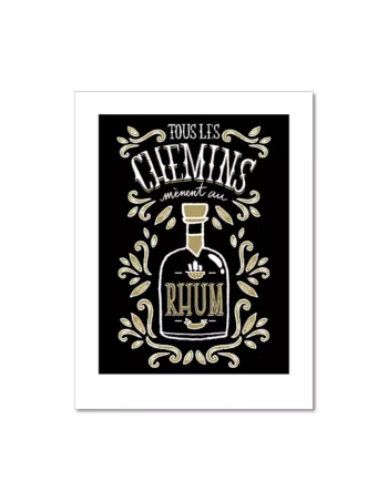 Affiche décoration murale "Tous les chemins" - 30x40cm - Derrière La Porte