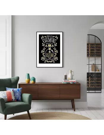 Affiche décoration murale "Tous les chemins" - 30x40cm - Derrière La Porte 2