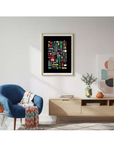 Affiche décoration murale "La vie en capitales" - 30x40cm - Derrière La Porte