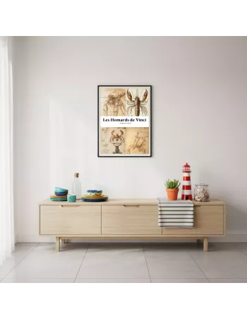Affiche décoration murale "Les homards de Vinci" - 30x40cm - Derrière La Porte 2