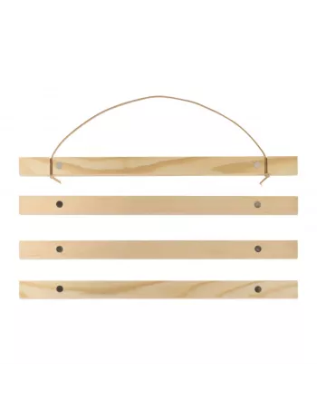 Porte-affiche magnétique en bois - Derrière la porte