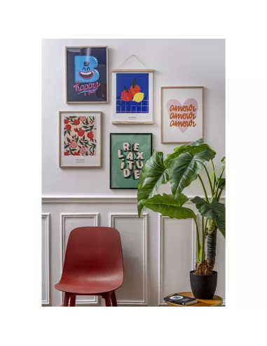 Porte-affiche magnétique en bois - Derrière la porte