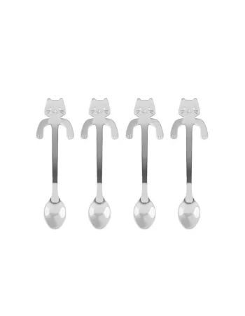 Petite Cuillère "Chat perché" - Lot de 4