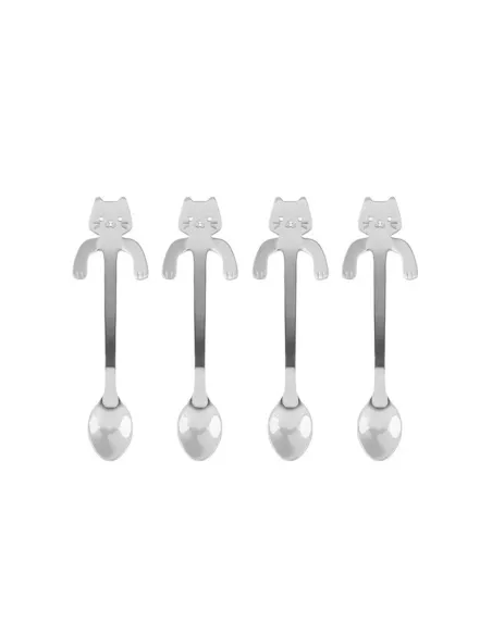 Petite Cuillère "Chat perché" - Lot de 4