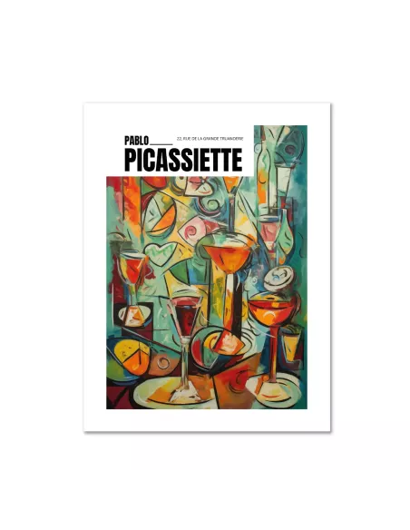 Affiche décoration murale "Pablo Picassiette" - 30x40cm - Derrière La Porte