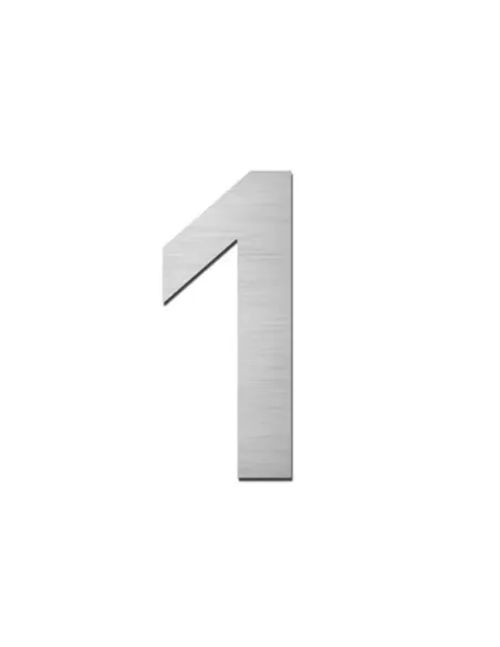 Numéro de Maison 1 - Autocollant 15cm en acier inox - Serafini