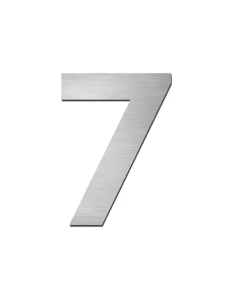 Numéro de Maison 7 - Autocollant 15cm en acier inox - Serafini