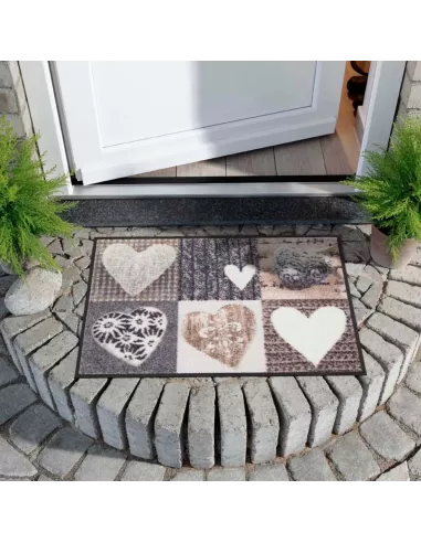 Tapis Entrée original Farandole de Cœurs 75x120cm - Salonloewe