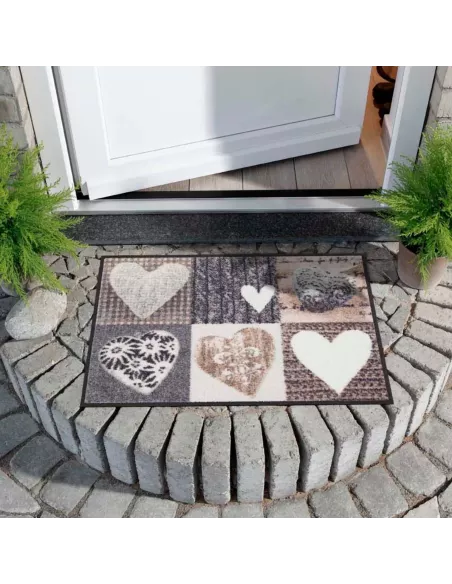Tapis Entrée original Farandole de Cœurs 75x120cm - Salonloewe