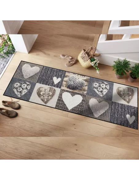 Tapis Farandole de Cœurs 60 x 180 cm - Salonloewe