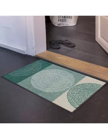 Tapis d'entrée moderne Nestor - Beige & Vert 50x75 cm - Salonloewe 2