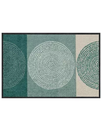 Tapis d'entrée moderne Nestor - Beige & Vert 50x75 cm - Salonloewe