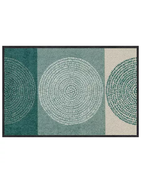 Tapis d'entrée moderne Nestor - Beige & Vert 50x75 cm - Salonloewe