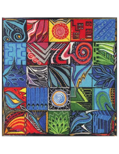 Tapis d'entrée Paillasson Carré Gemelli 85x85 - Salonloewe