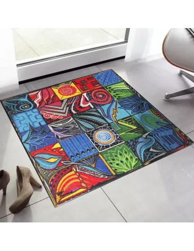 Tapis d'entrée Paillasson Carré Gemelli 85x85 - Salonloewe