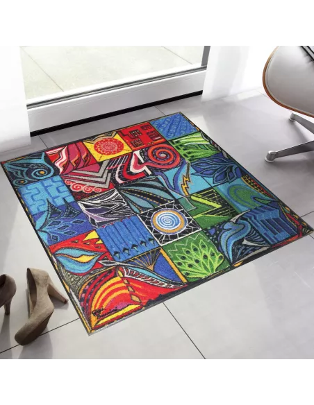 Tapis d'entrée Paillasson Carré Gemelli 85x85 - Salonloewe