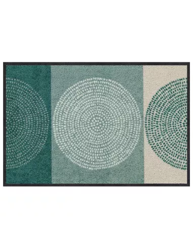 Tapis d'entrée moderne Nestor - Beige & Vert 75 x 120 cm - Salonloewe
