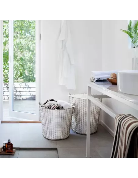 Panier à Linge Classic 65 - Blanc Acier Galvanisé