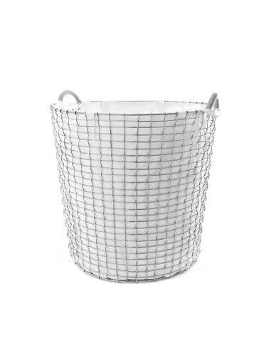 Panier à Linge Classic 65 - Blanc Acier Galvanisé