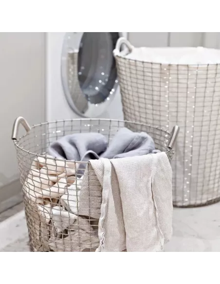 Panier à Linge Classic 80 - Blanc Acier Galvanisé