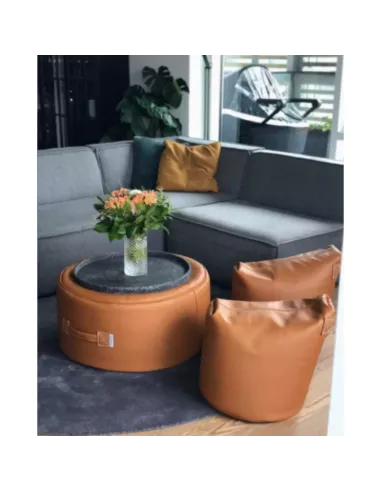 Pouf Satellite cuir