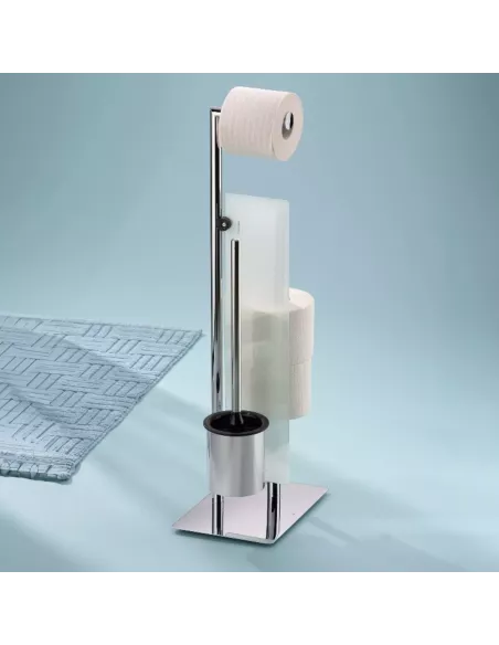 Set WC 3 en 1 Style Métal Chromé Brillant