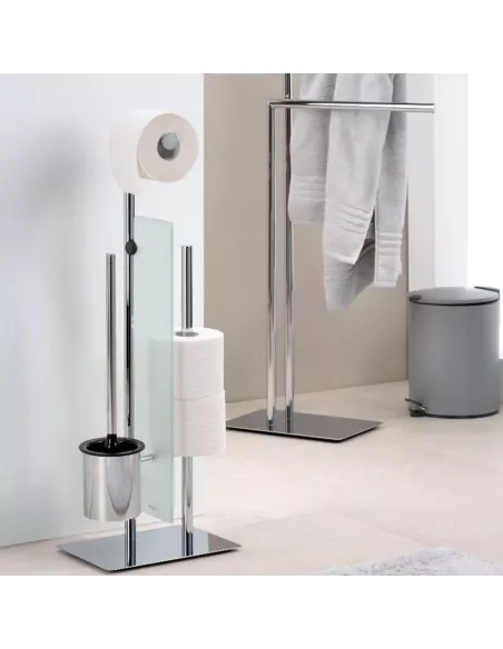 Set WC 3 en 1 Style Métal Chromé Brillant