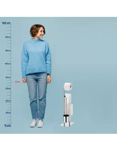 Set WC 3 en 1 Style Métal Chromé Brillant